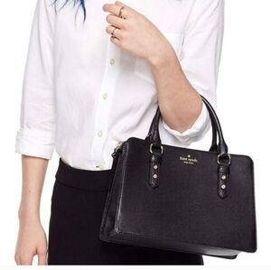 Kate Spade New York Mulberry Street Lise satchel in black pebbled leather